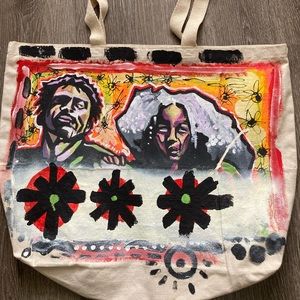 Hand painted tote bag